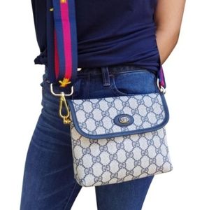 Authentic Vintage Gucci GG Monogram Supreme Web Clutch Fanny Bum Waist Belt Bag